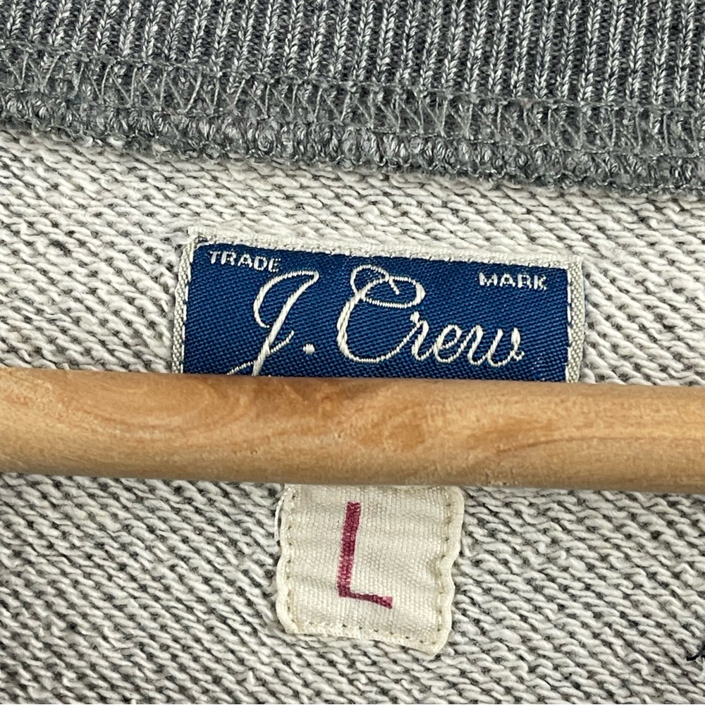 J. Crew Vintage Fleece Crewneck Sweatshirt Lighthouse Embroidered Sz L - Picture 8 of 10